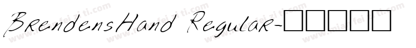 BrendensHand Regular字体转换